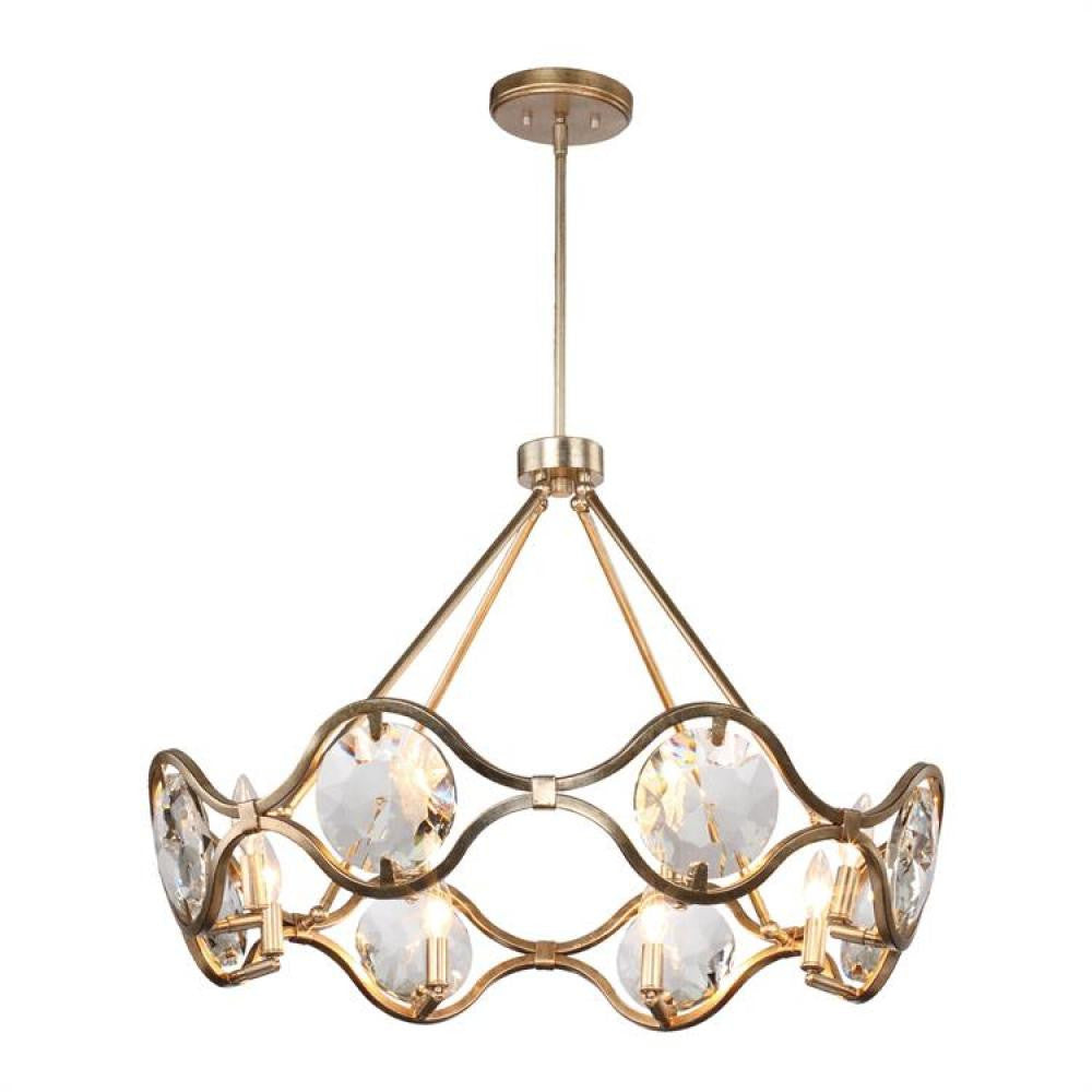 Crystorama Quincy Chandelier Distressed Twilight