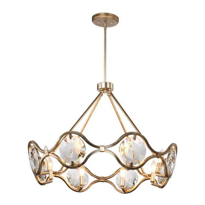Crystorama Quincy Chandelier Distressed Twilight