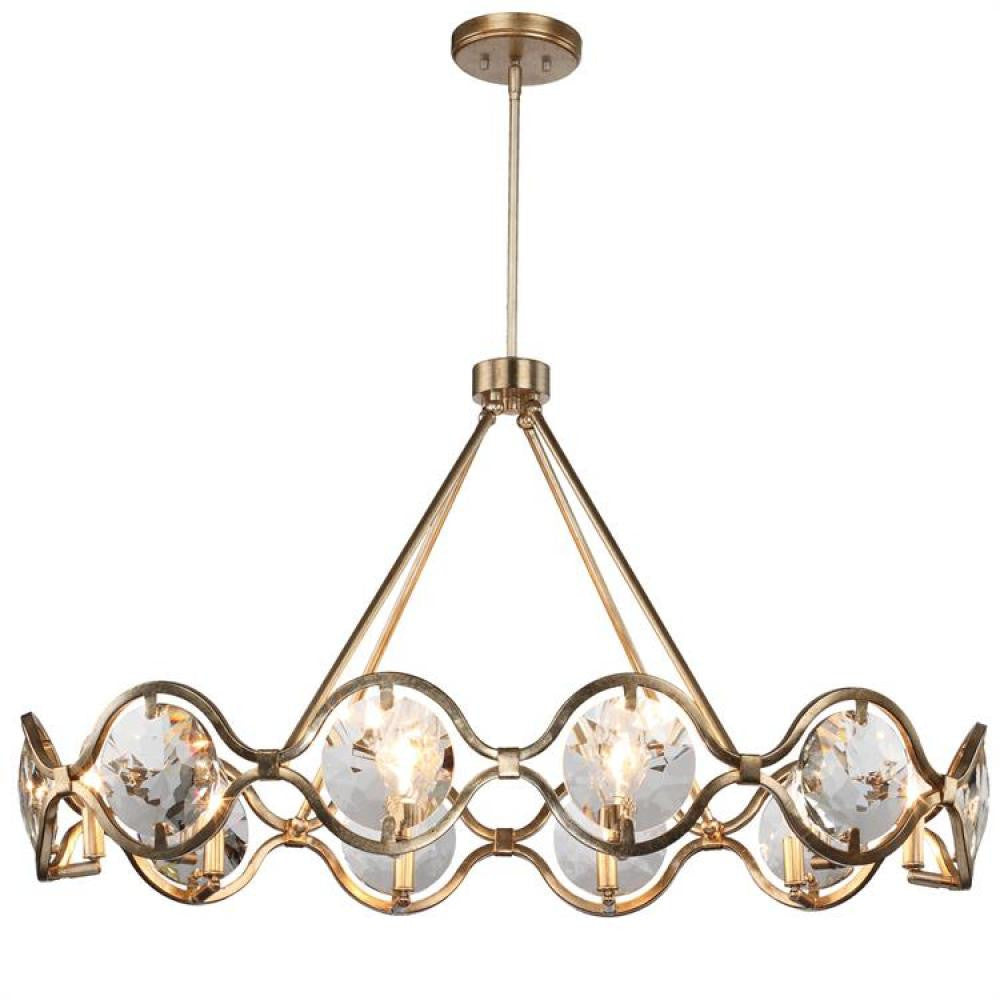 Crystorama Quincy Chandelier Distressed Twilight