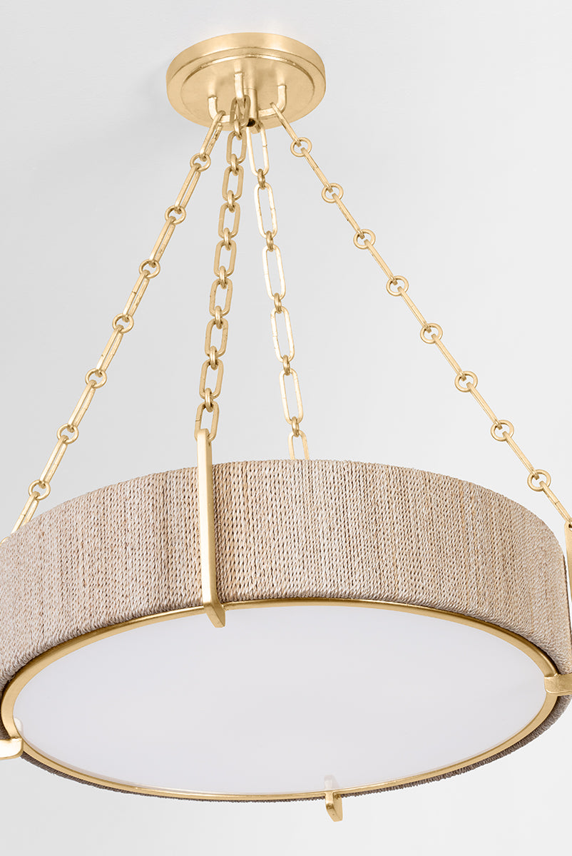 Hudson Valley Quebec 6-Light Chandelier Gold Leaf detail view 3