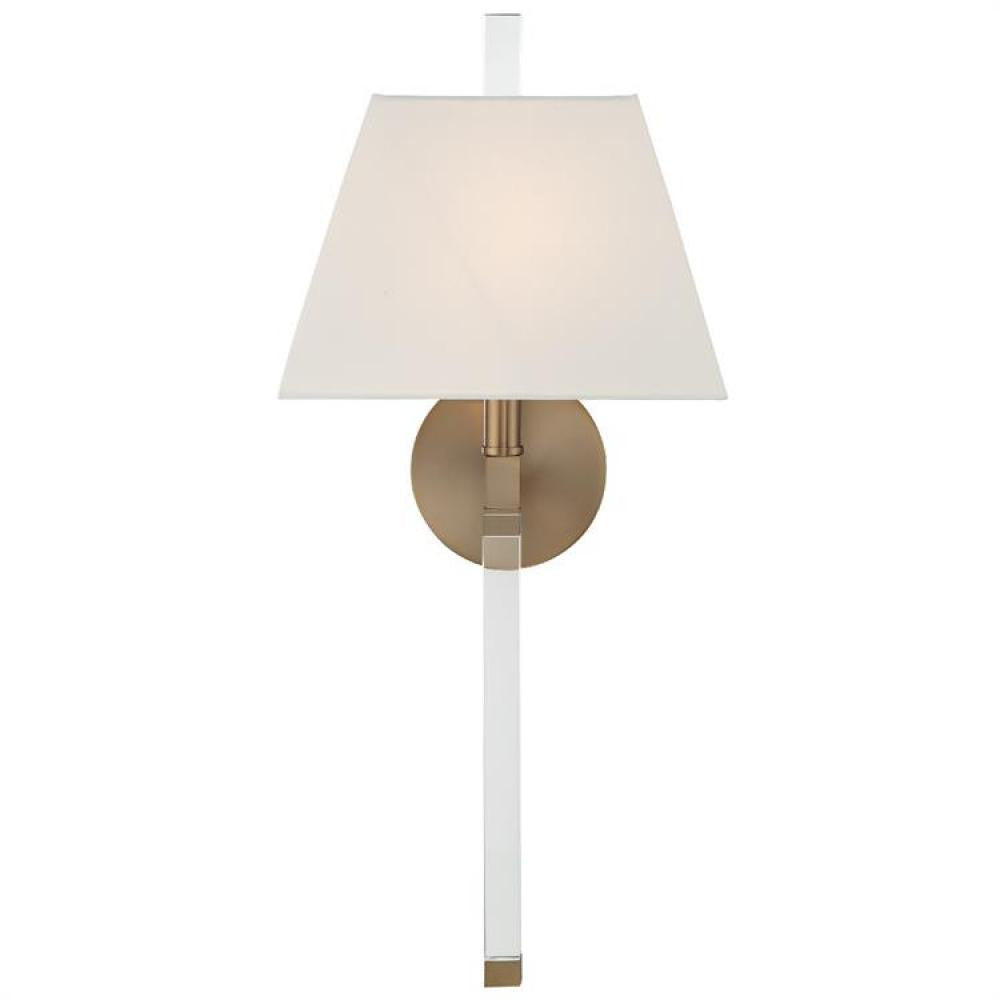 Crystorama Renee Wall Sconce Aged Brass