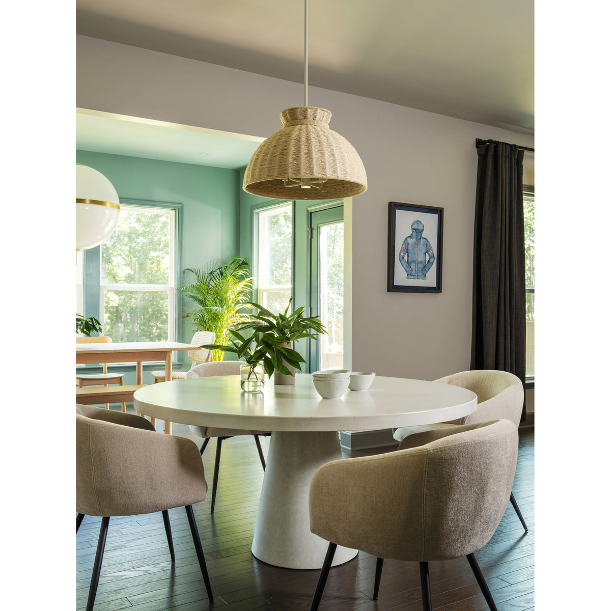 Reese 4-Light Matte White Pendant