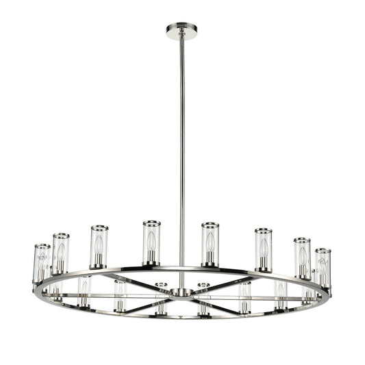Alora Lighting Revolve 18 Light Chandelier Polished Nickel