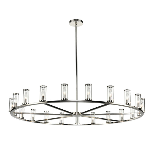 Alora Lighting Revolve 21 Light Chandelier Polished Nickel