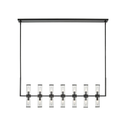 Alora Lighting Revolve 14 Light Linear Chandelier Urban Bronze