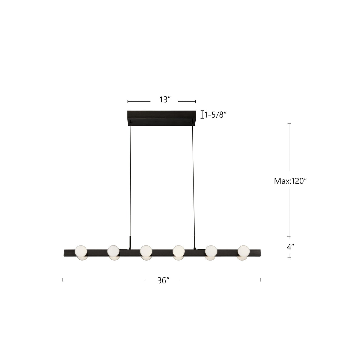 Rezz 36" LED Linear Pendant