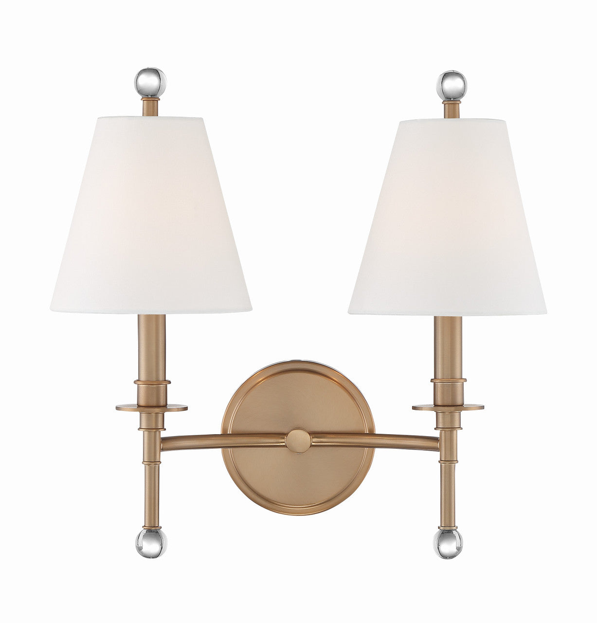 Crystorama Riverdale Wall Sconce Polished Nickel