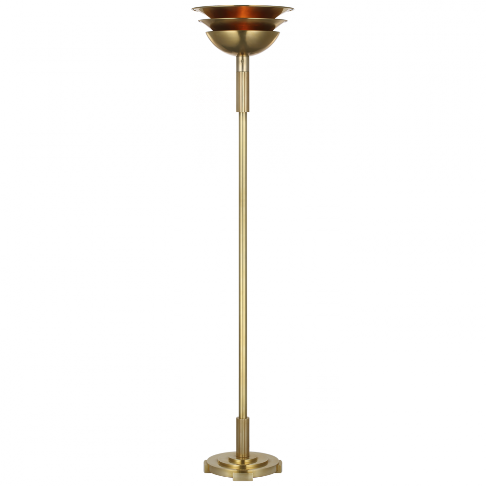 Ralph Lauren Langton 70" Torchiere Floor Lamp Natural Brass