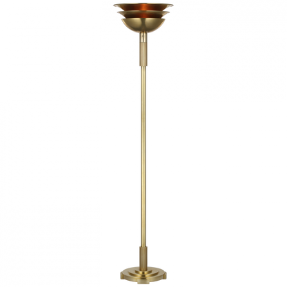 Ralph Lauren Langton 70" Torchiere Floor Lamp Natural Brass