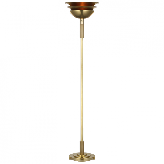Ralph Lauren Langton 70" Torchiere Floor Lamp Natural Brass