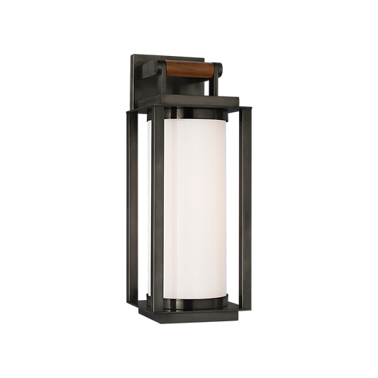 Ralph Lauren Northport Medium Bracketed Wall Lantern Bronze and Teak