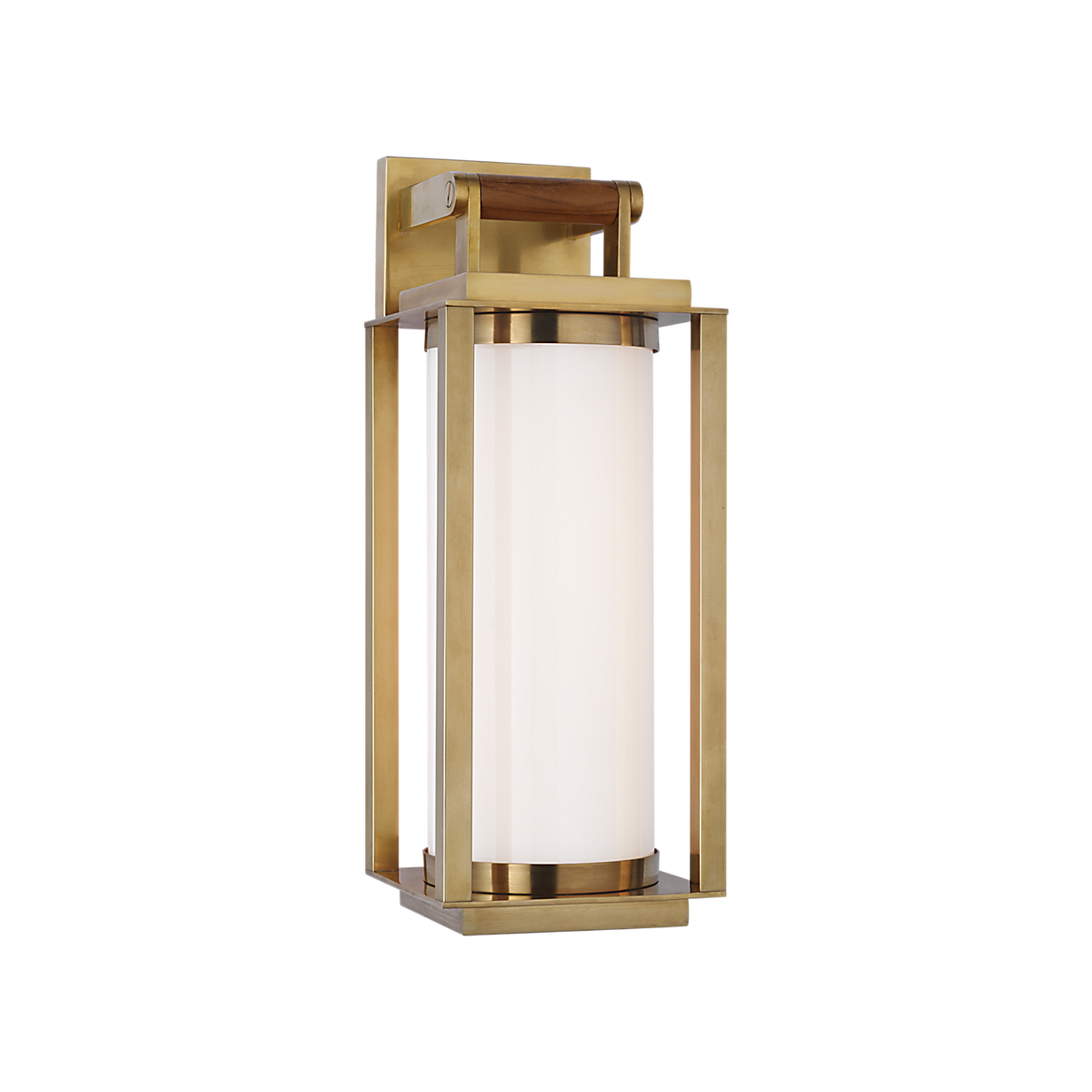 Ralph Lauren Northport Medium Bracketed Wall Lantern Natural Brass and Teak