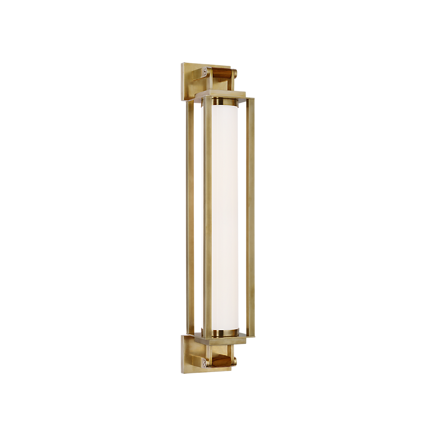 Ralph Lauren Northport 24" Linear Sconce Natural Brass and Teak