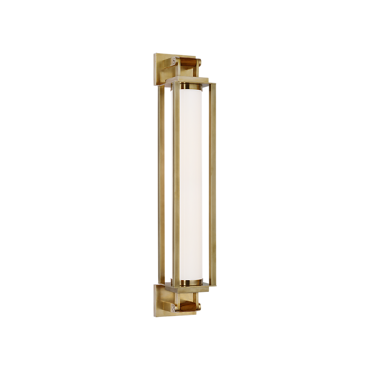 Ralph Lauren Northport 24" Linear Sconce Natural Brass and Teak
