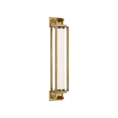 Ralph Lauren Northport 24" Linear Sconce Natural Brass and Teak