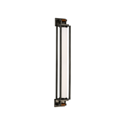 Ralph Lauren Northport 32" Linear Sconce Bronze and Teak
