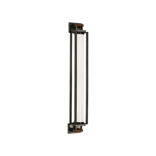Ralph Lauren Northport 32" Linear Sconce Bronze and Teak