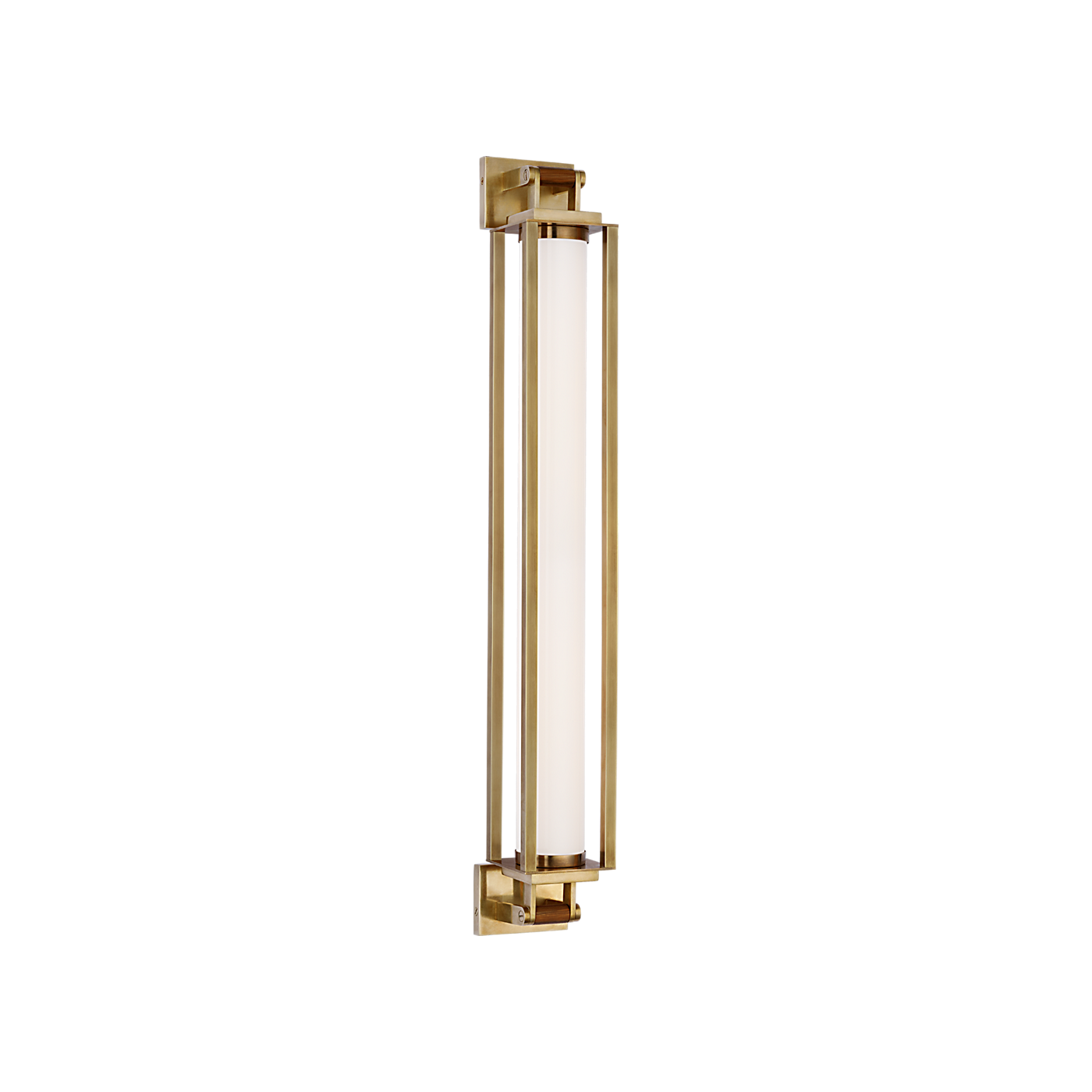 Ralph Lauren Northport 32" Linear Sconce Natural Brass and Teak