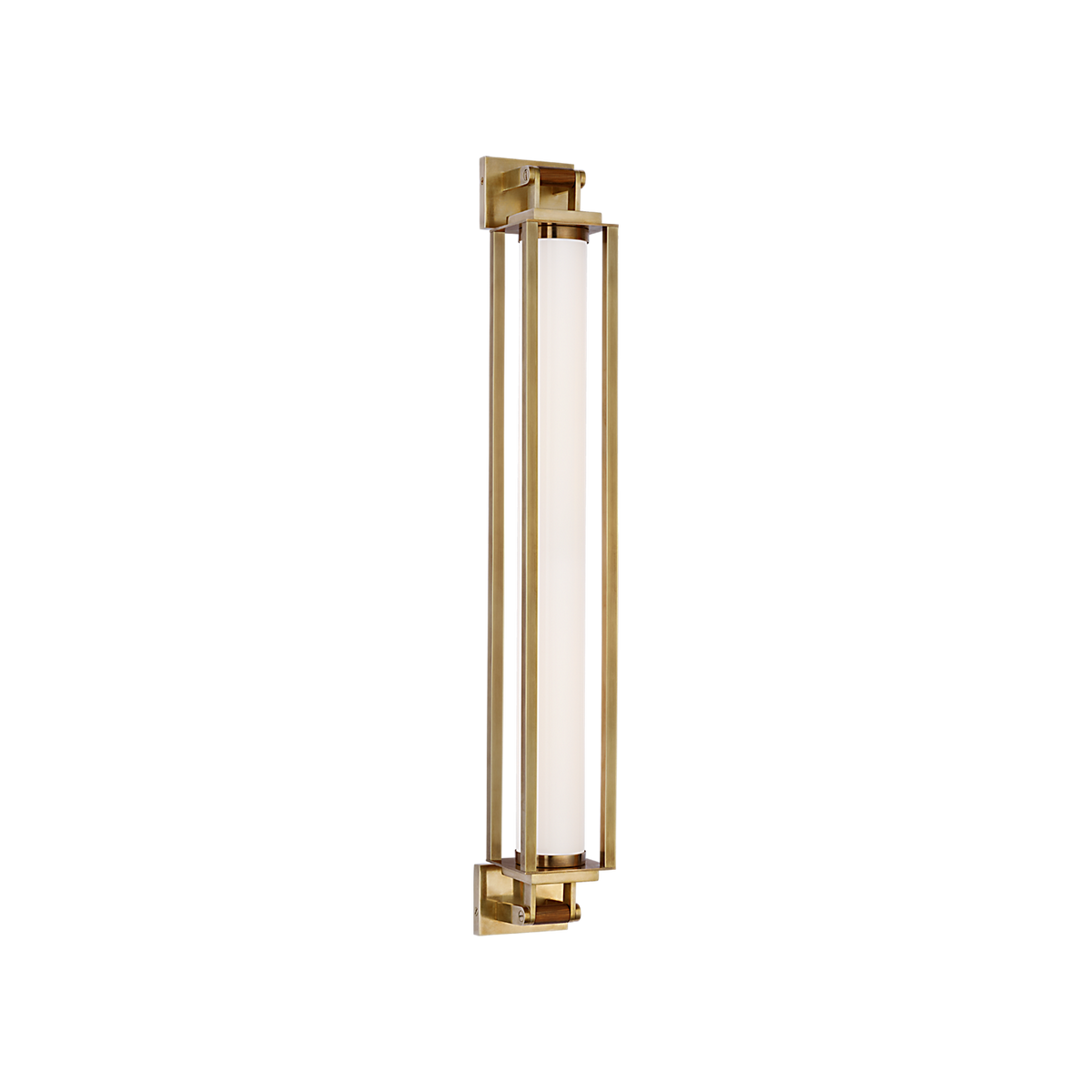 Ralph Lauren Northport 32" Linear Sconce Natural Brass and Teak