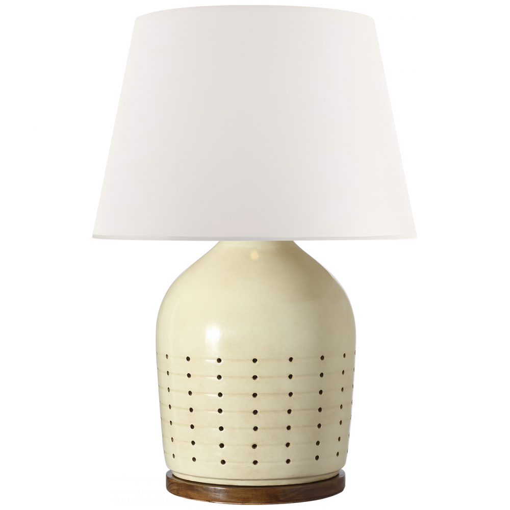 Ralph Lauren Halifax 28" Cordless Pierced Ceramic Table Lamp Coconut