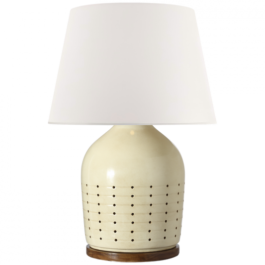 Ralph Lauren Halifax 28" Cordless Pierced Ceramic Table Lamp Coconut
