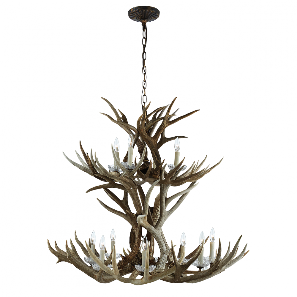 Ralph Lauren Straton Double Tier Chandelier Natural Bone