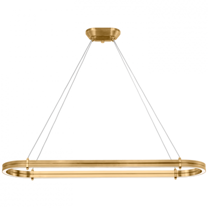 Ralph Lauren Paxton 54" Oval Linear Chandelier Natural Brass
