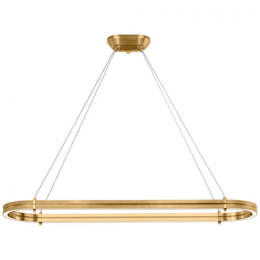 Ralph Lauren Paxton 54" Oval Linear Chandelier Natural Brass