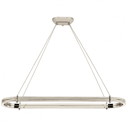 Ralph Lauren Paxton 54" Oval Linear Chandelier Polished Nickel