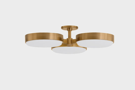 Troy Rory Semi-Flush Mount Patina Brass Detail 1