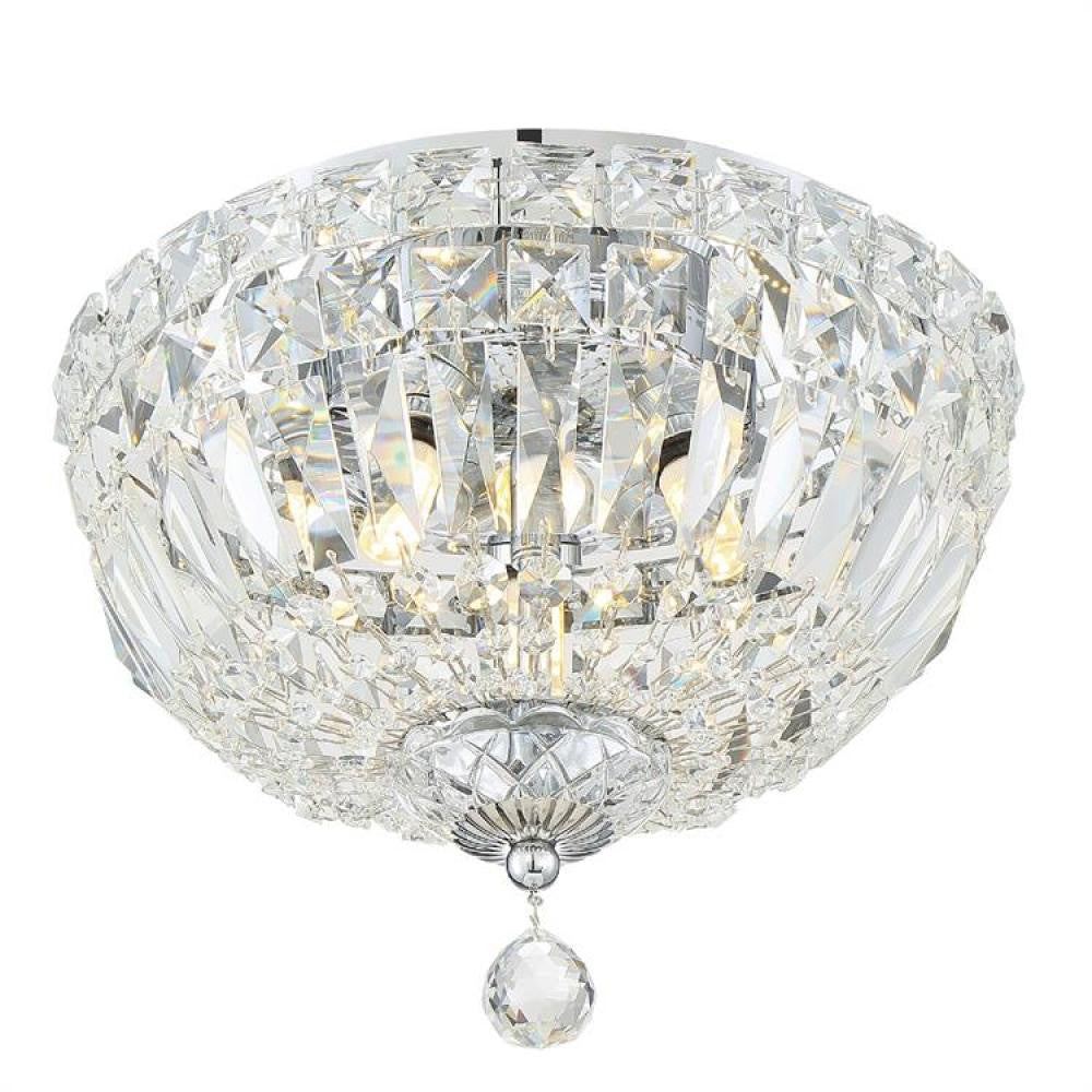 Crystorama Roslyn Flush Mount Polished Chrome