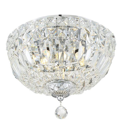 Crystorama Roslyn Flush Mount Polished Chrome