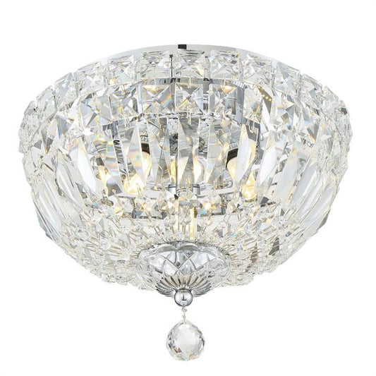 Crystorama Roslyn Flush Mount Polished Chrome