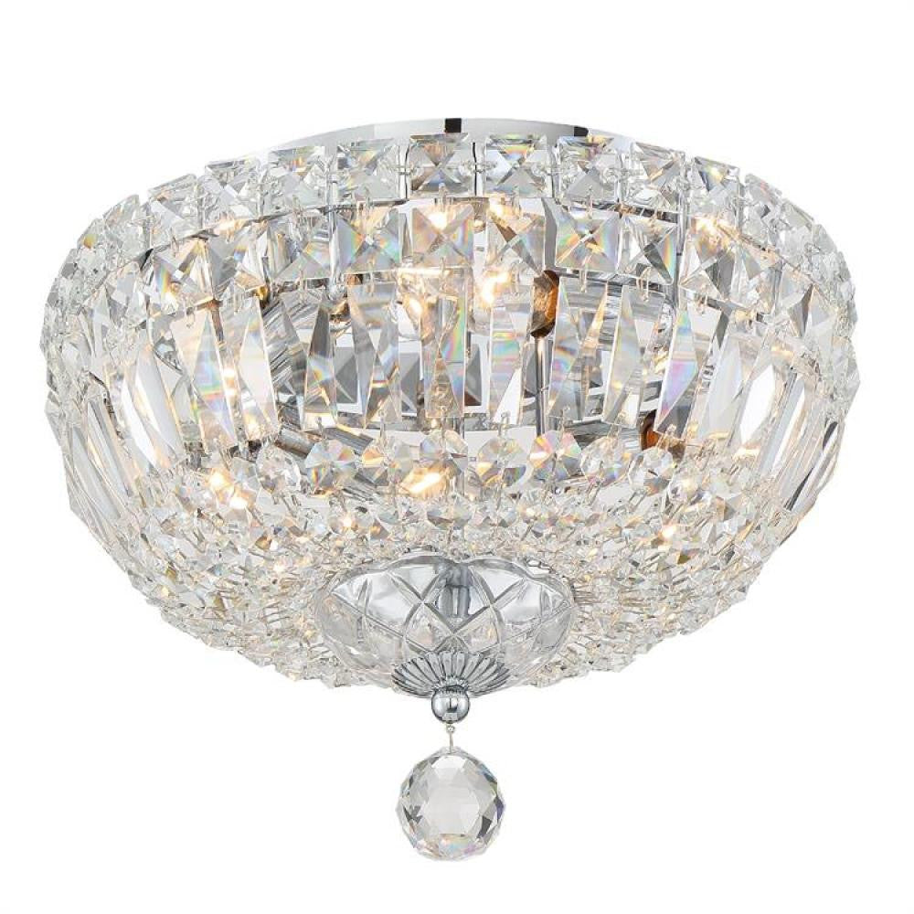 Crystorama Roslyn Flush Mount Polished Chrome