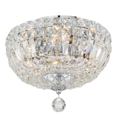 Crystorama Roslyn Flush Mount Polished Chrome