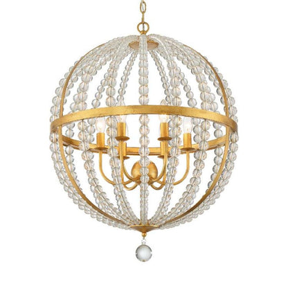 Crystorama Roxy Chandelier Antique Gold