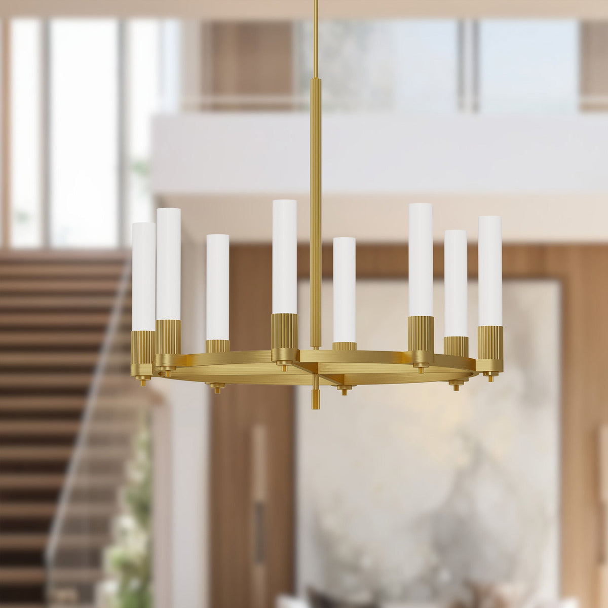 Rue 38" 8-Light Chandelier