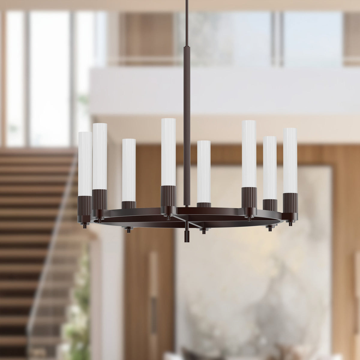 Rue 38" 8-Light Chandelier