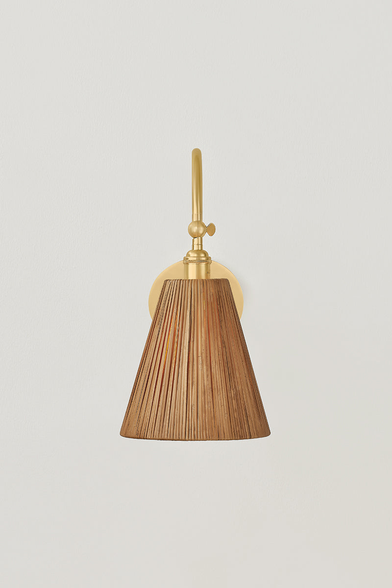 Hudson Valley Ruthin Wall Sconce Aged Brass detail view 3