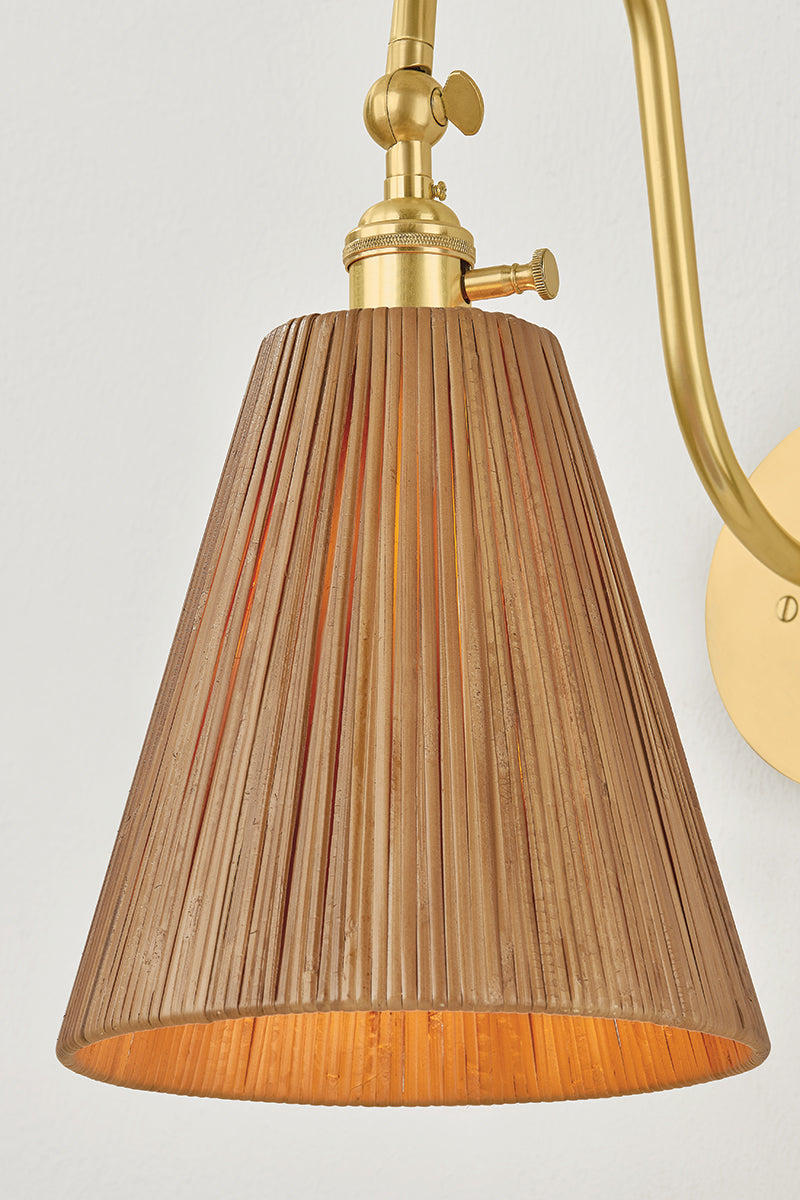 Hudson Valley Ruthin Wall Sconce Aged Brass detail view 4