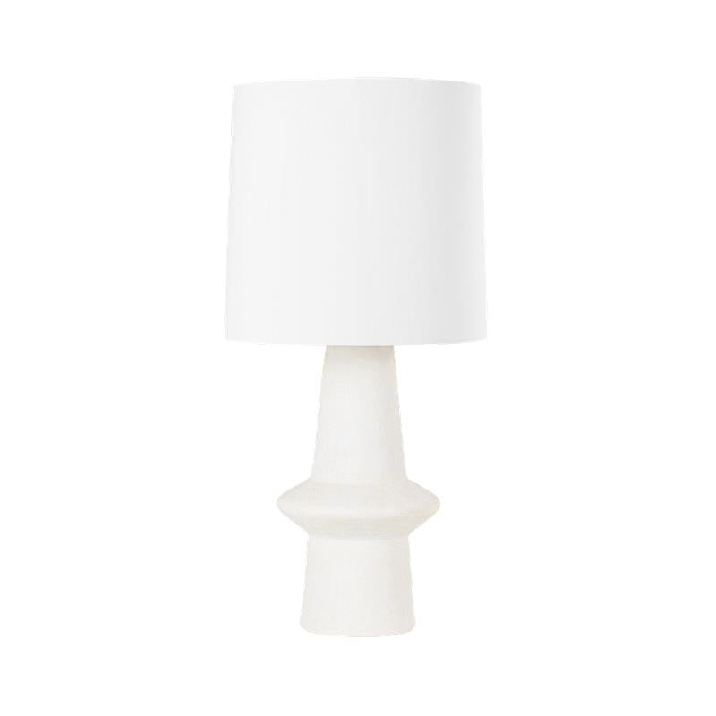 Hudson Valley Ramapo Table Lamp Aged Brass, Pale Flax Ceramic