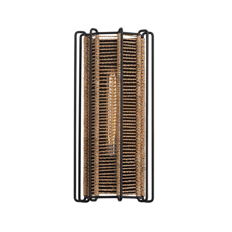 Troy Ramon Wall Sconce Textured Black