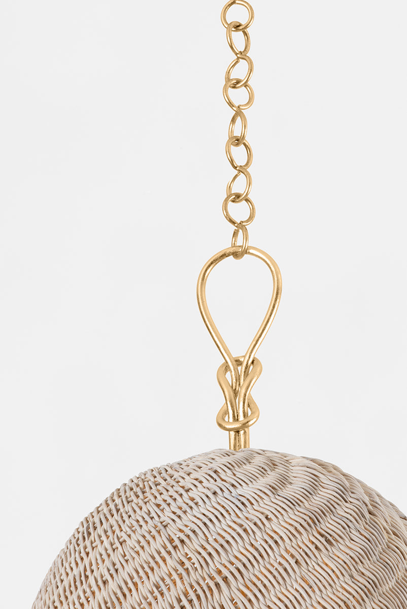 Hudson Valley Reina 14" Pendant Gold Leaf detail view 3