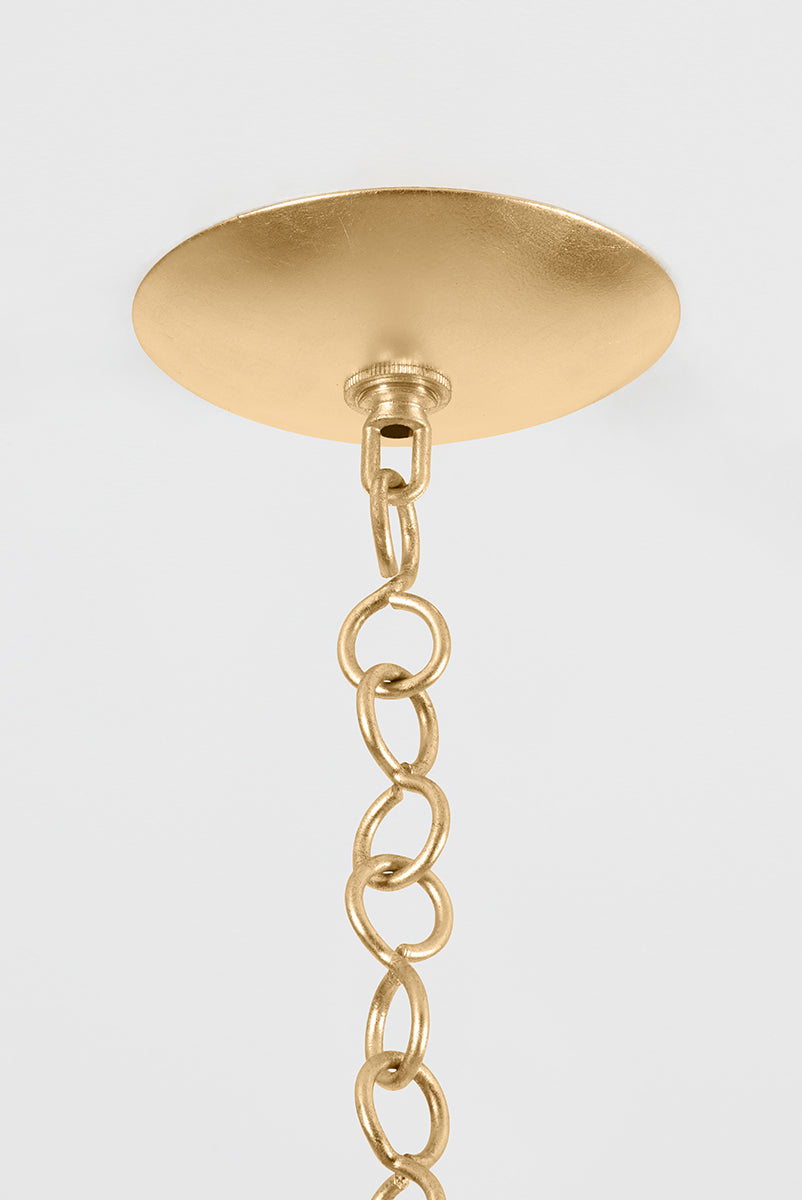 Hudson Valley Reina 14" Pendant Gold Leaf detail view 4
