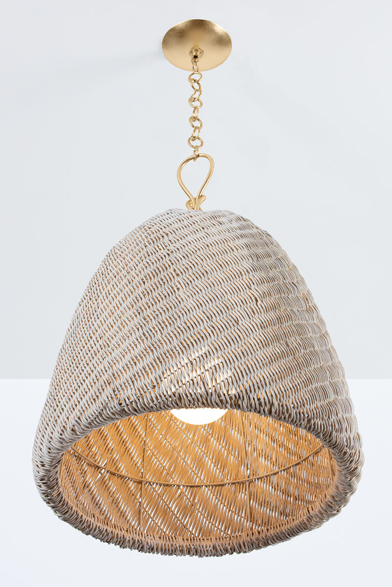 Hudson Valley Reina 14" Pendant Gold Leaf detail view 5