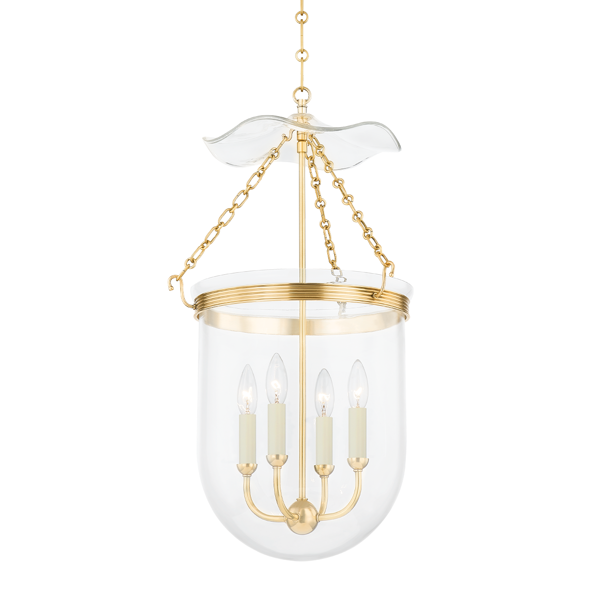 Hudson Valley Rousham Lantern Aged Brass