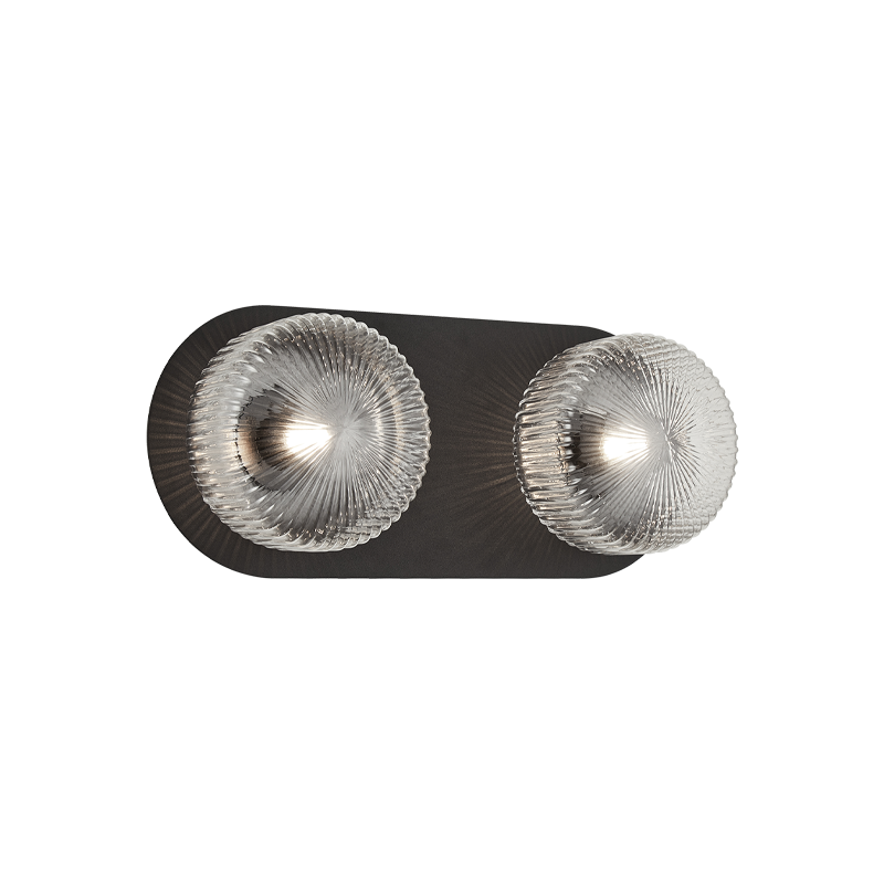 Matteo Lighting Knobbel 18" 2-Light Bath Vanity Light in Matte Black (S01302MBCL)
