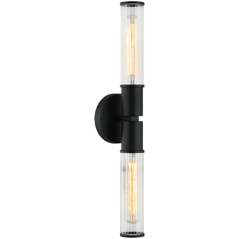 Matteo Lighting Klarice 20" 2-Light Bath Vanity Light in Matte Black (S02812MB)