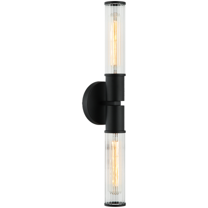 Matteo Lighting Klarice 20" 2-Light Bath Vanity Light in Matte Black (S02812MB)