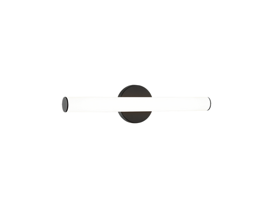 Matteo Lighting Bowie 1-Light Bath Vanity Light in Matte Black, 17.5"W (S03018MB)